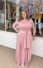 Load image into Gallery viewer, Wrap Around Blush Maxi Skirt Set
